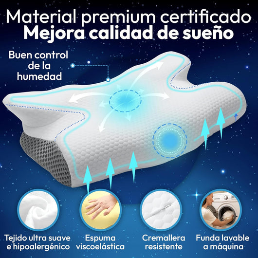 Almohada Ortopédica Anti-Ronquidos