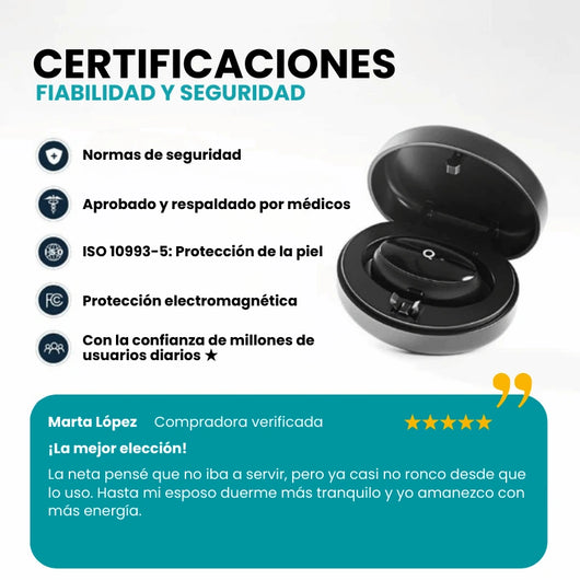 Quies™ Silencia los ronquidos desde la primera noche